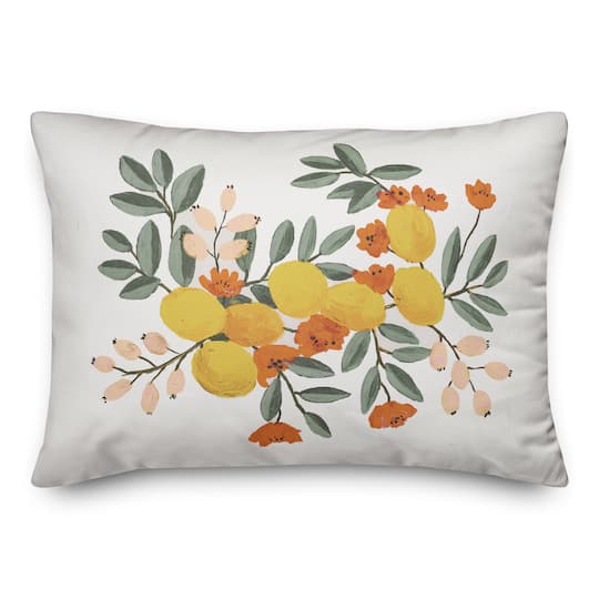 Citrus Botanical 14&#x22; x 20&#x22; Indoor / Outdoor Pillow